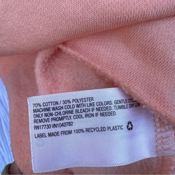 Orange Cropped Hoodie Sweatshirt - Picture 4 of 4